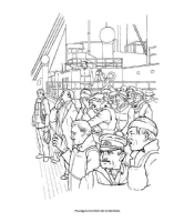 A coloring page of the titanic